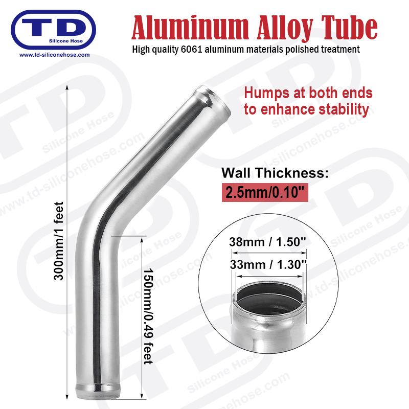ท่ออลูมิเนียม 45 ° Elbow OD: 1.5 